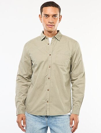 Chemise unie coupe droite / Regular fit