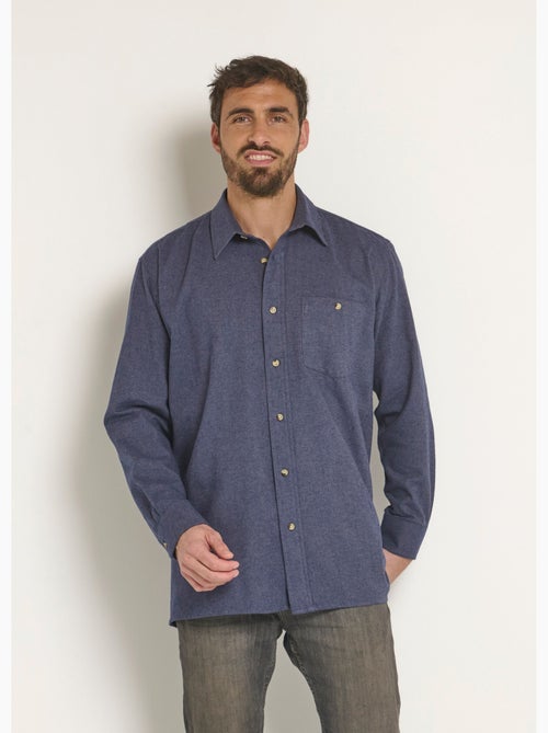 Chemise unie en flanelle chaude - Afibel - Kiabi