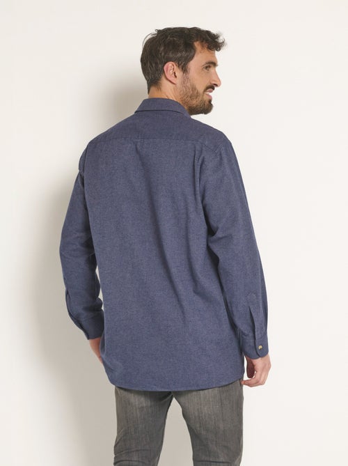 Chemise unie en flanelle chaude - Afibel - Kiabi