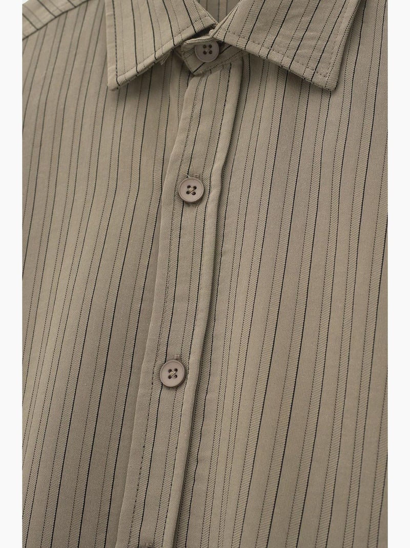 Chemise unie giesto Kaki - Kiabi