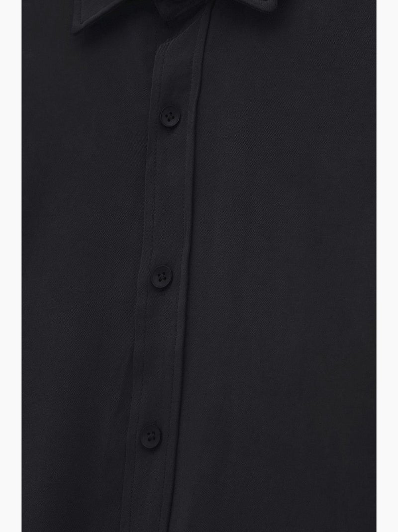 Chemise unie giesto Noir - Kiabi