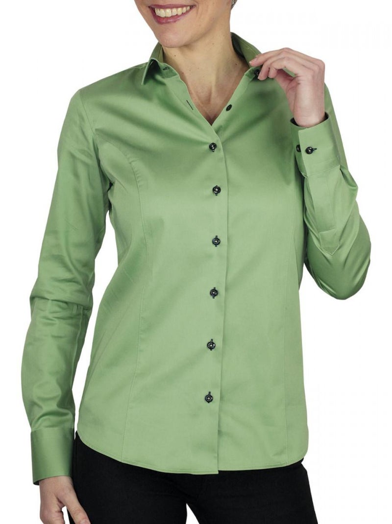 Chemise unie KRYSTAL Vert - Kiabi