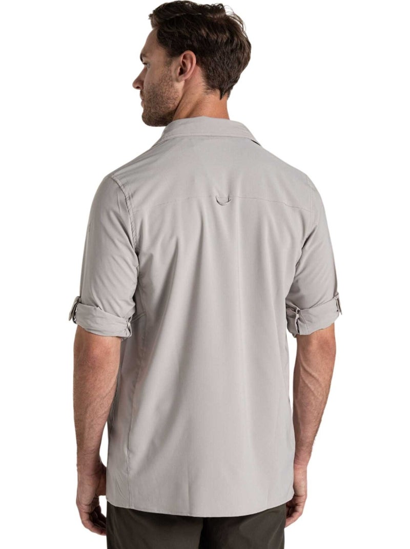 Chemise unie manches longues - craghoppers Beige - Kiabi