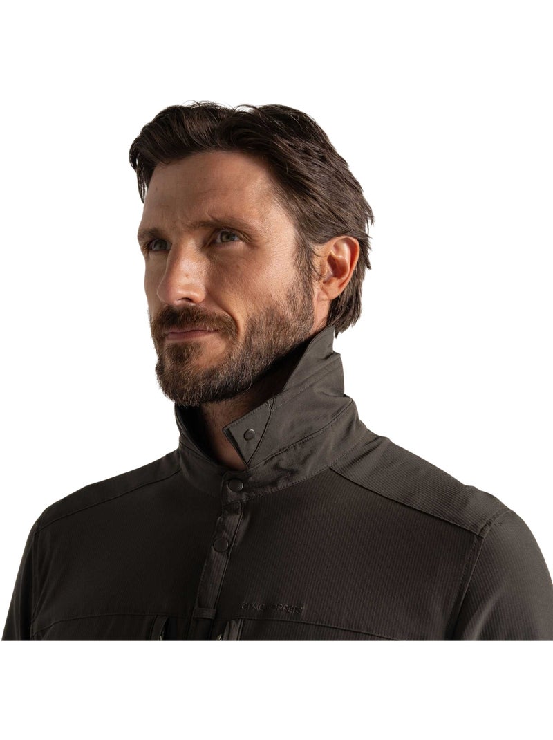 Chemise unie manches longues - craghoppers Noir Kaki - Kiabi