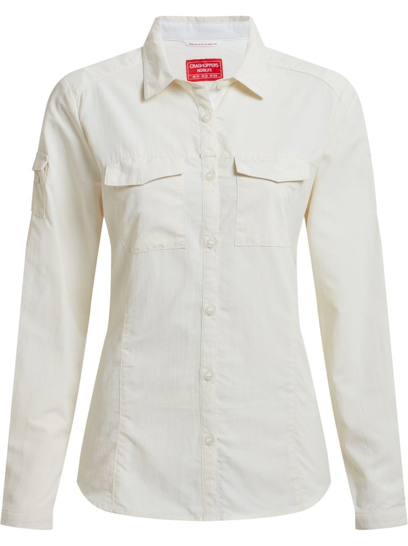 Chemise unie manches longues adventure - craghoppers Blanc - Kiabi