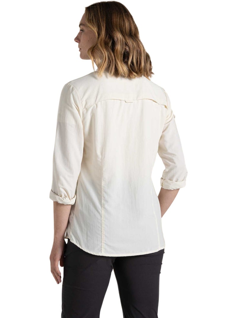 Chemise unie manches longues adventure - craghoppers Blanc - Kiabi