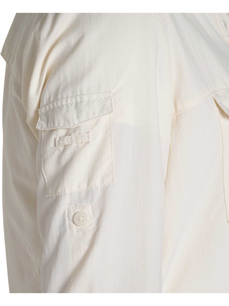 Chemise unie manches longues adventure - craghoppers Blanc - Kiabi