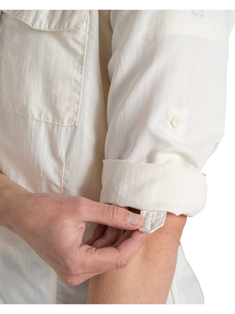 Chemise unie manches longues adventure - craghoppers Blanc - Kiabi