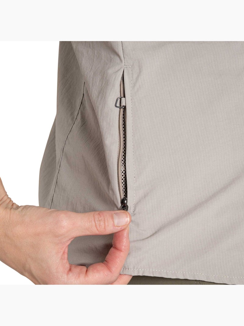 Chemise unie manches longues adventure - craghoppers Blanc nacré - Kiabi