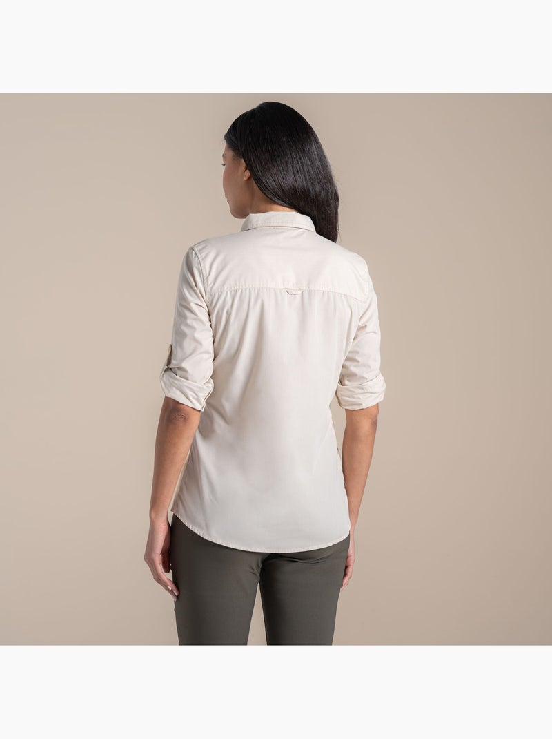 Chemise unie manches longues kiwi - craghoppers Beige gris - Kiabi