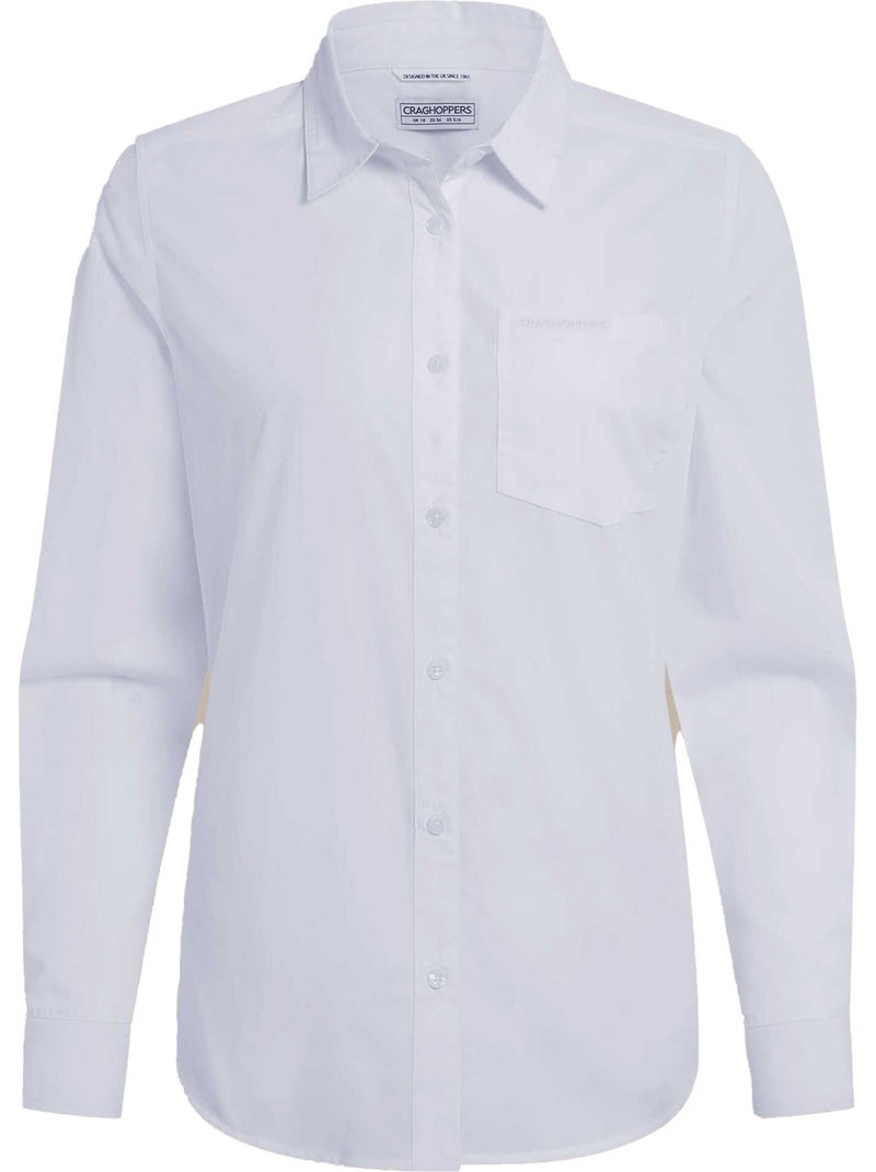 Chemise unie manches longues kiwi - craghoppers Blanc - Kiabi