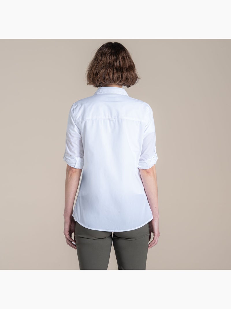 Chemise unie manches longues kiwi - craghoppers Blanc - Kiabi