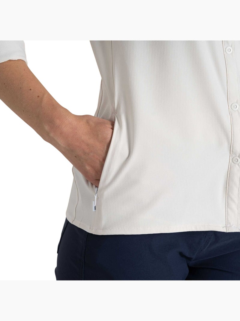 Chemise unie manches longues nosilife pro - craghoppers Blanc - Kiabi
