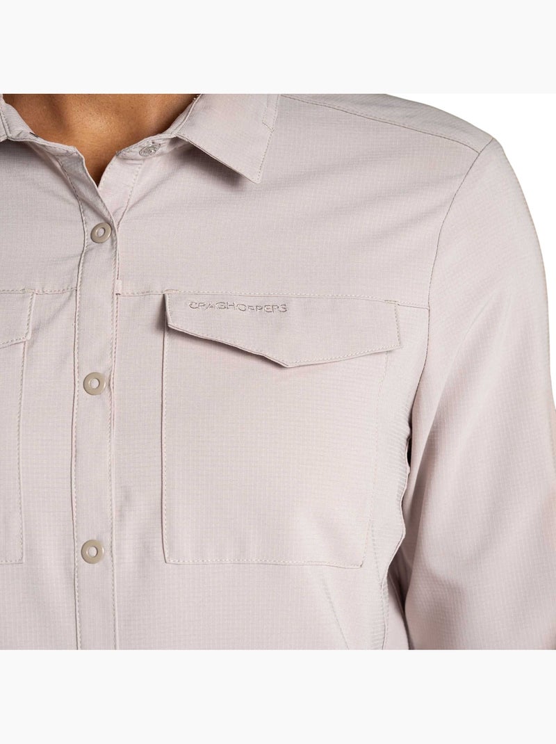 Chemise unie manches longues nosilife pro - craghoppers Blanc nacré - Kiabi