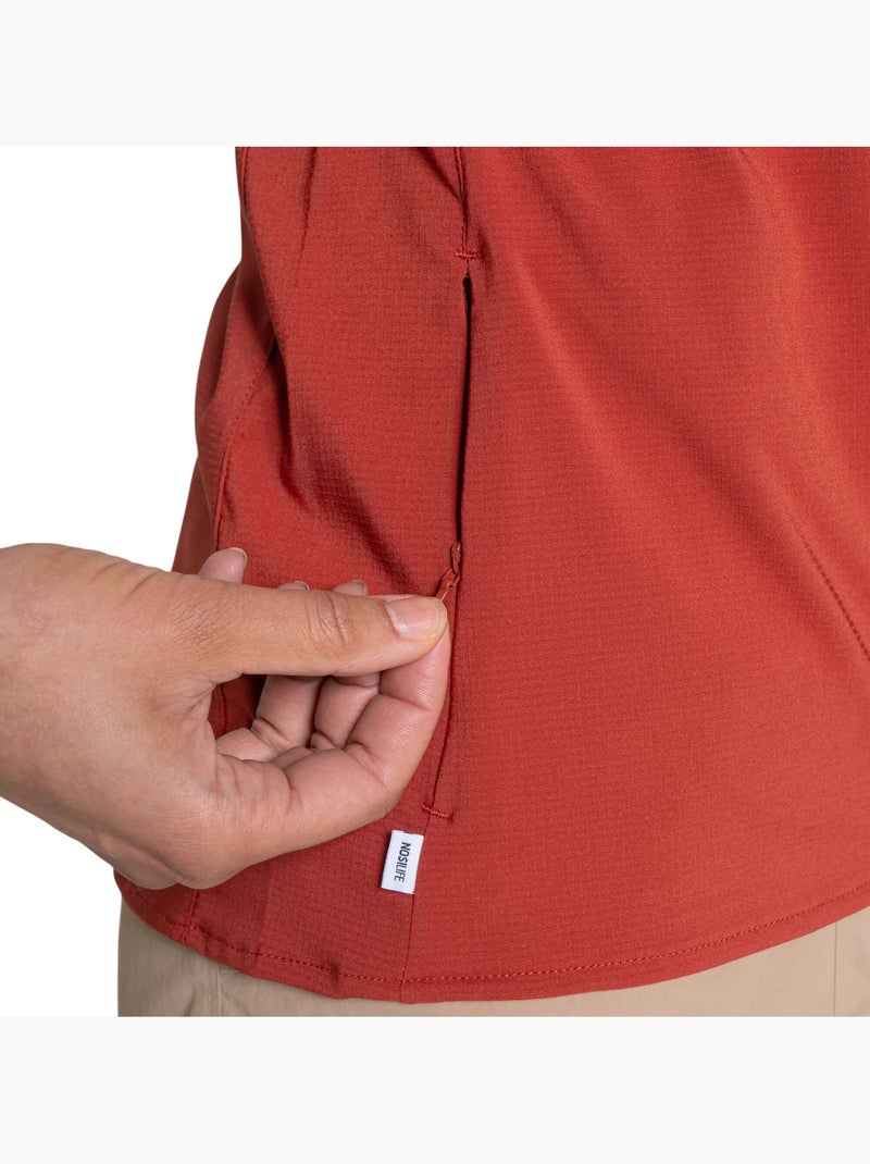 Chemise unie manches longues nosilife pro - craghoppers Rouge - Kiabi
