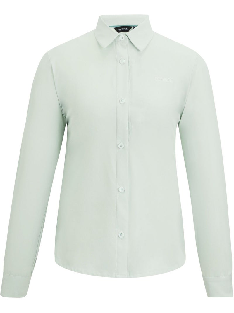 Chemise unie manches longues travel light - regatta Bleu aqua - Kiabi