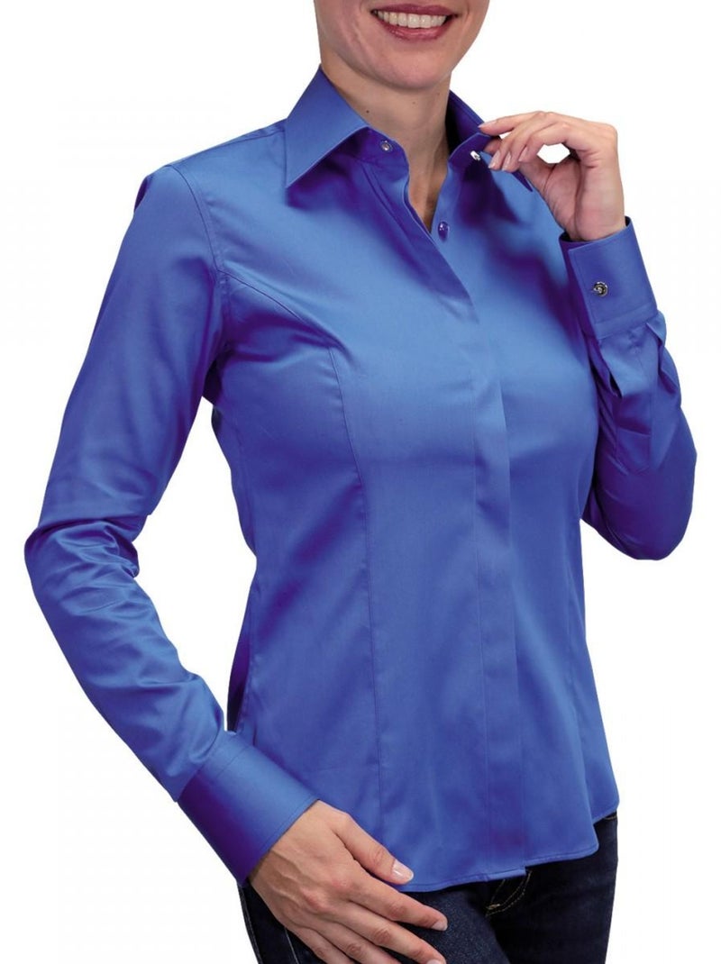 Chemise unie NEW STYL Bleu - Kiabi