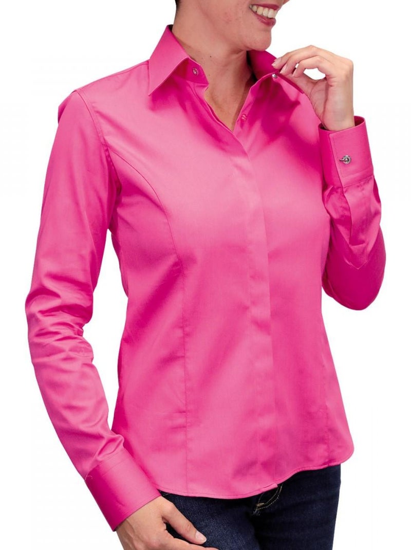 Chemise unie NEW STYL Rose - Kiabi