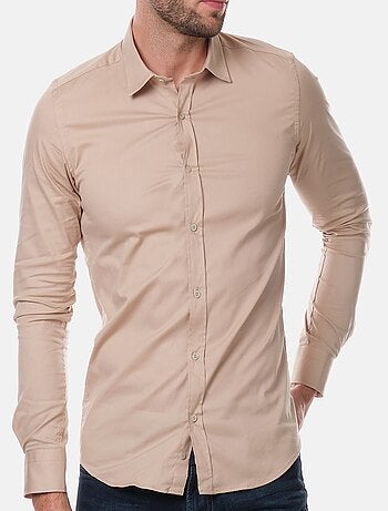 Chemise manches longues unie