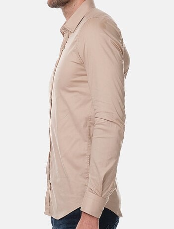 Chemise manches longues unie