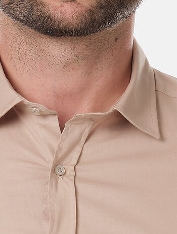 Chemise manches longues unie