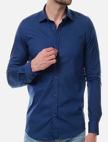 Chemise manches longues unie