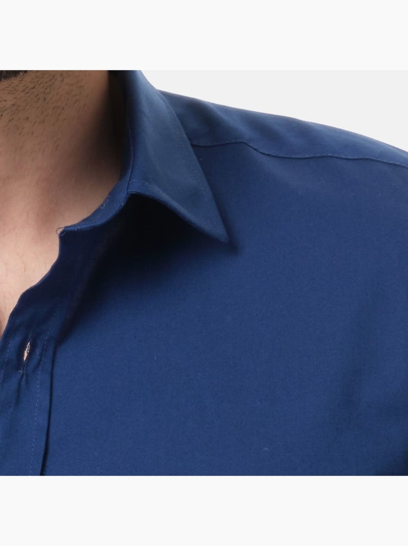 Chemise unie pour homme Bleu marine - Kiabi