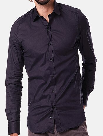 Chemise manches longues unie