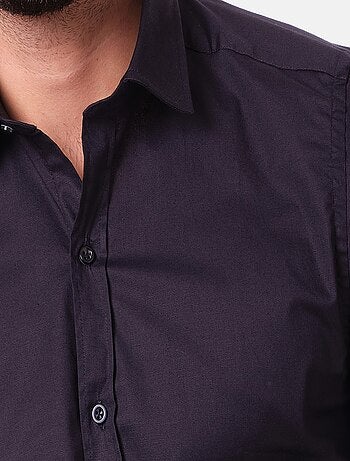 Chemise manches longues unie