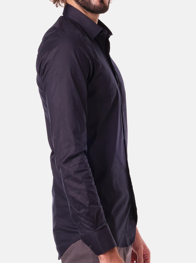 Chemise unie pour homme Bleu nuit - Kiabi