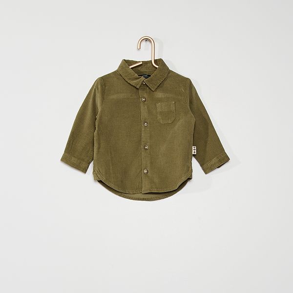 Chemise Velours Bebe Garcon Gris Fonce Kiabi 10 00