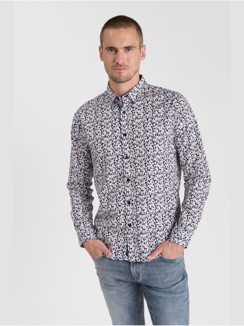 Chemise vetel 'le temps des cerises' Bleu - Kiabi