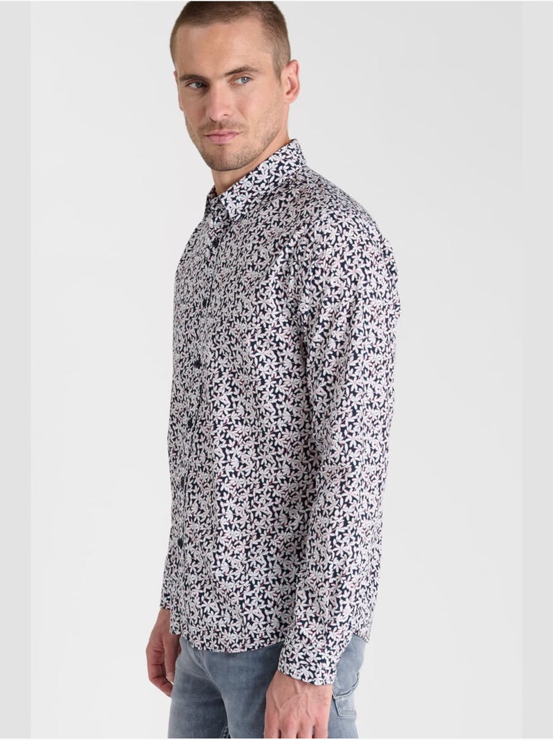 Chemise vetel 'le temps des cerises' Bleu - Kiabi