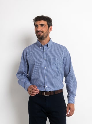 Chemise vichy homme manches longues