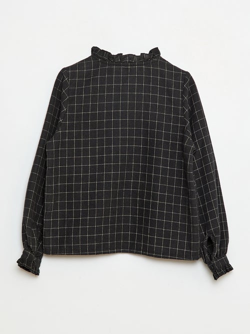 Chemise victorienne à carreaux - Kiabi