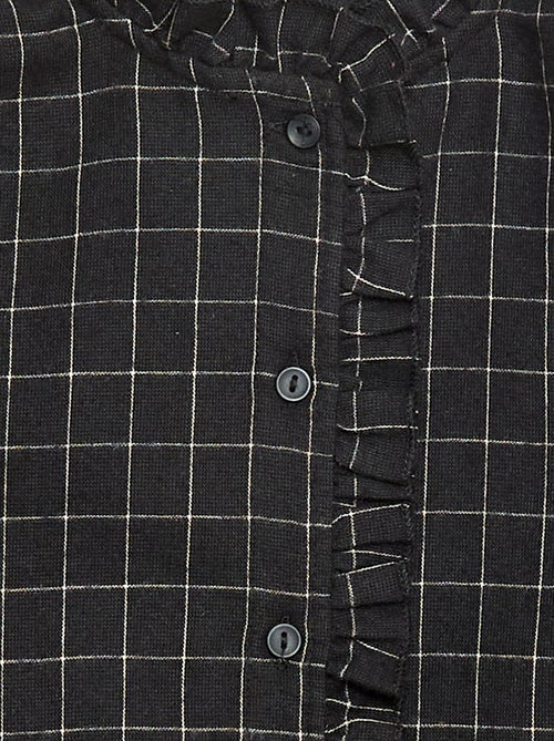 Chemise victorienne à carreaux - Kiabi