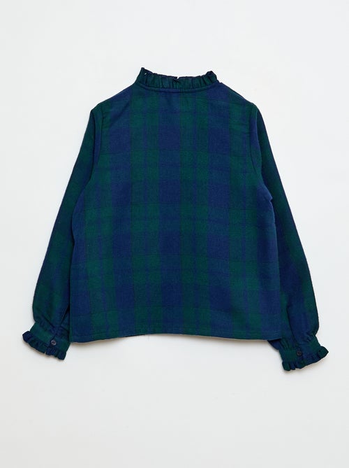 Chemise victorienne à carreaux - Kiabi