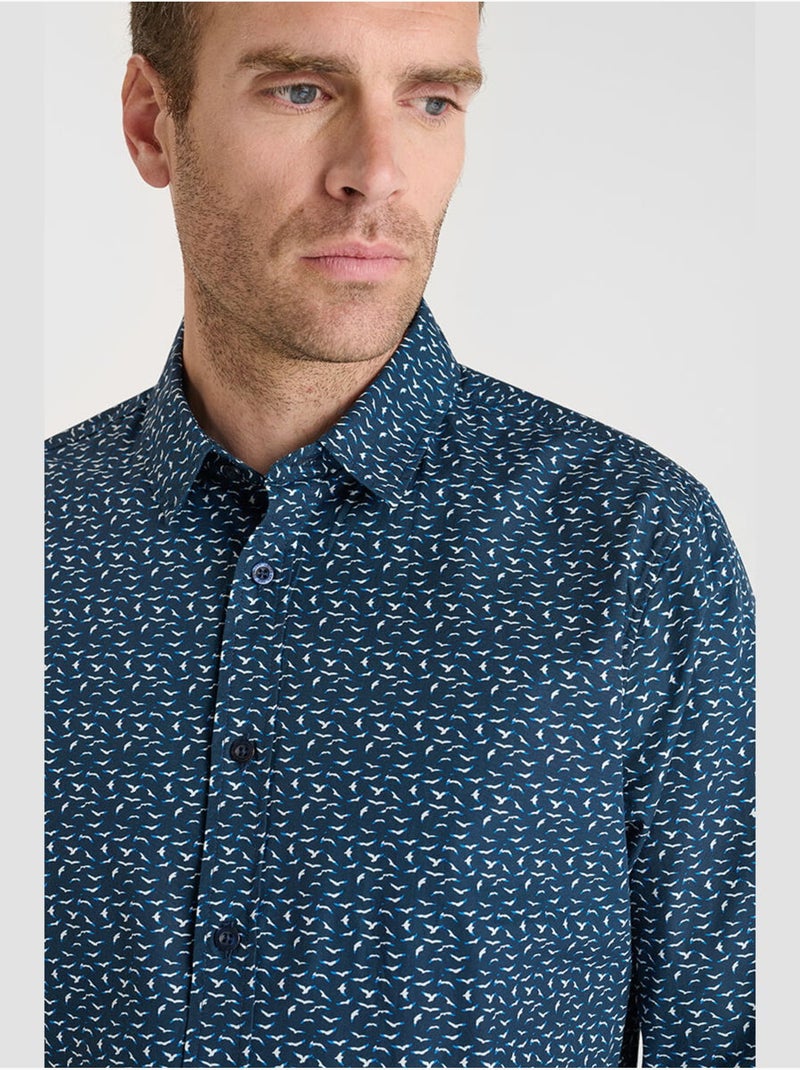 Chemise VOSTAR 'Le Temps Des Cerises' Bleu - Kiabi