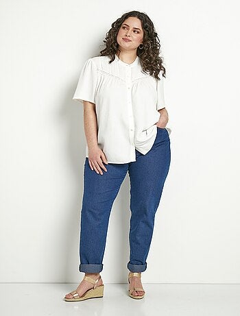 Chemiser boutonné uni ample