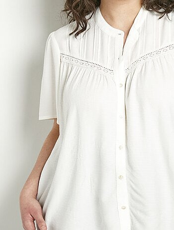 Chemiser boutonné uni ample