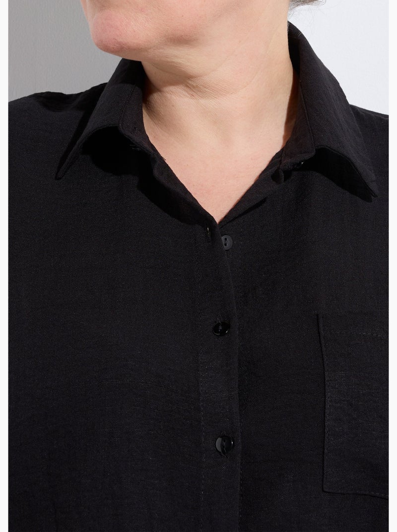 Chemiser fluide avec manches longues - AFIBEL Noir - Kiabi