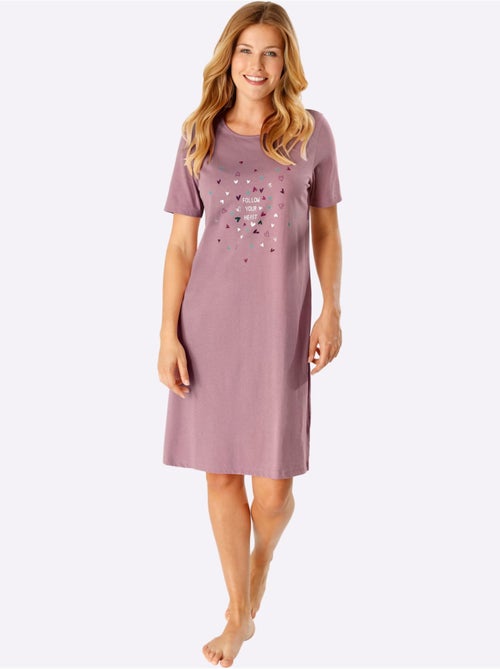 Chemises De Nuit Jersey Fin - Taille Standard - Moda Vilona - Lot de 2 - Kiabi