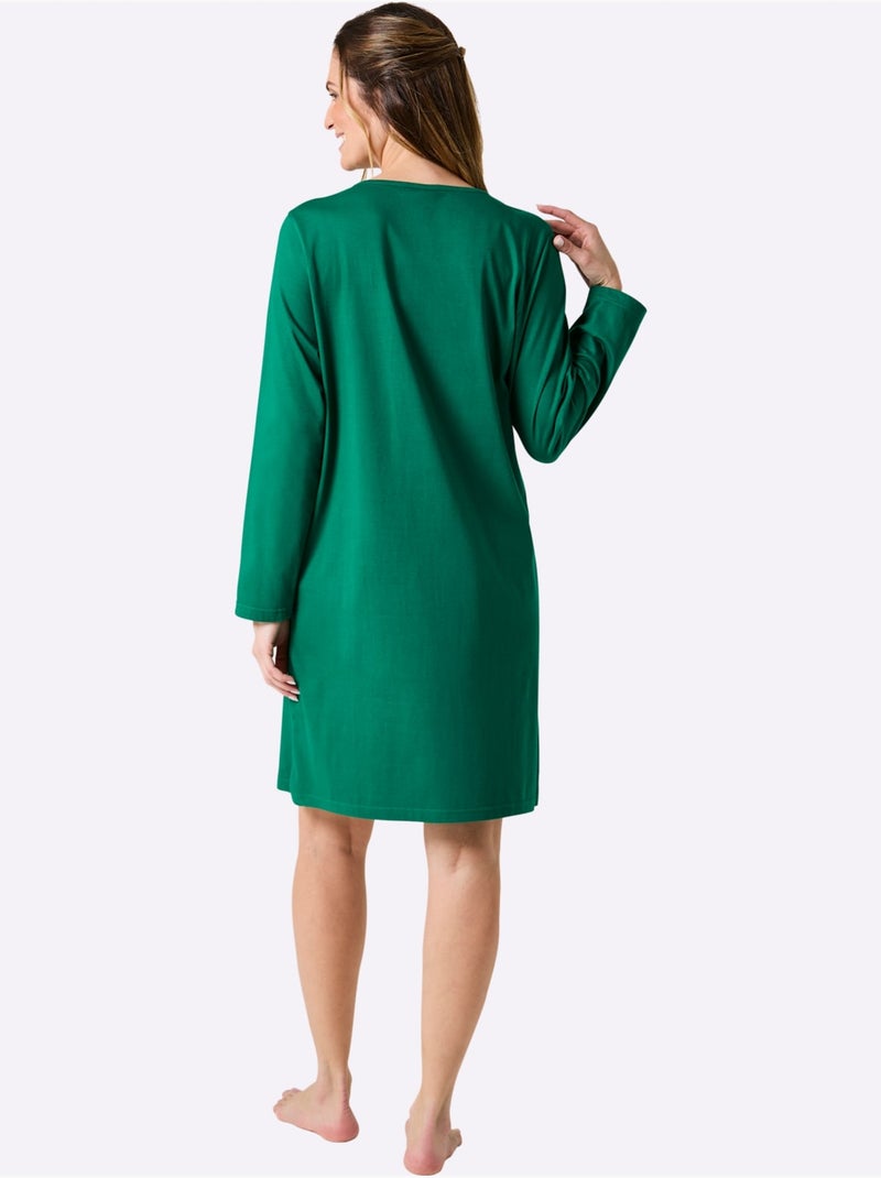 Chemises De Nuit Jersey Fin - Taille Standard - Witt - Lot de 2 Vert - Kiabi