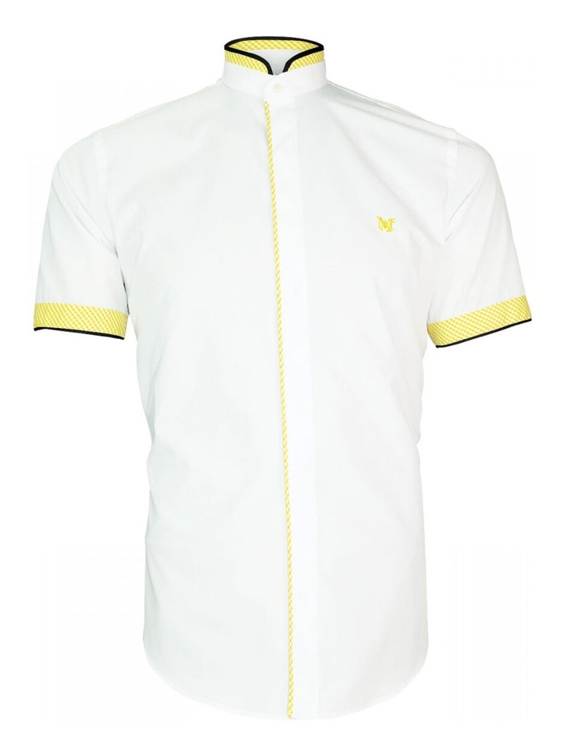 Chemisette col mao LUXLEY Blanc Jaune - Kiabi