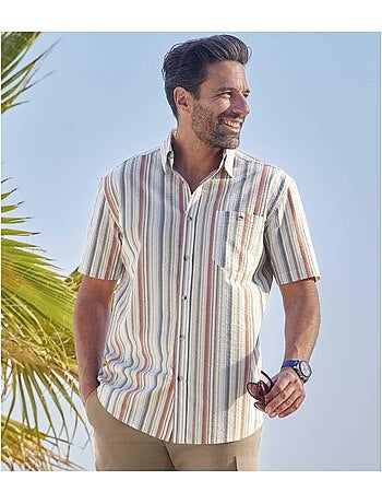 Chemisette en Cr?pon Ray?e? - ATLAS FOR MEN