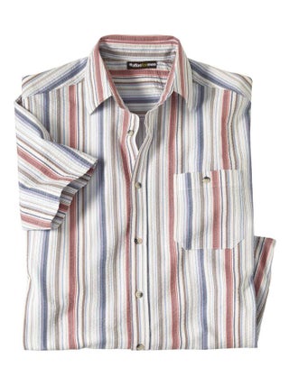 Chemisette Effet Gaufre Bayadere - ATLAS FOR MEN
