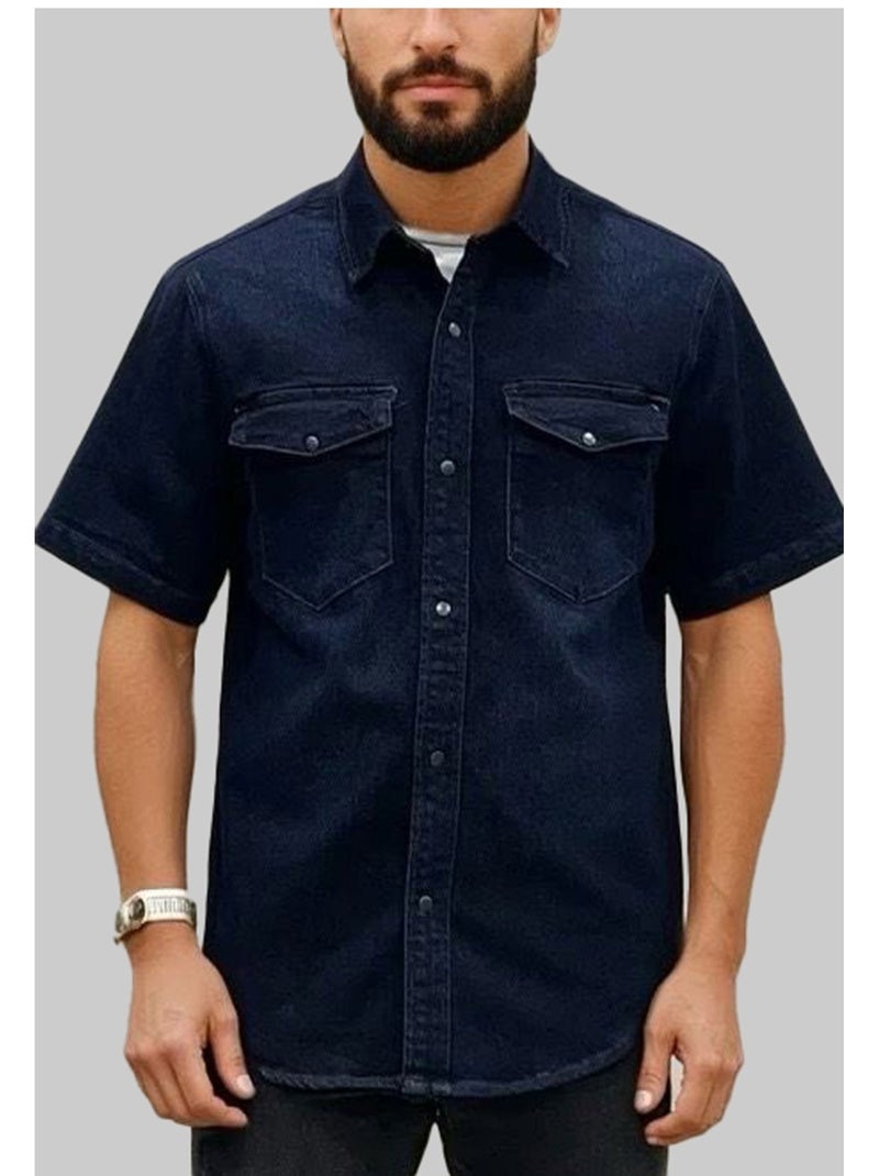 Chemisette en jeans Kebello Bleu - Kiabi