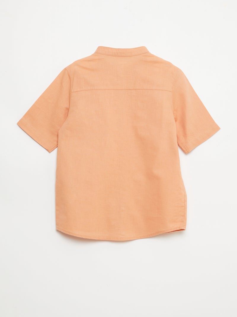 Chemisette en lin mélangé Orange - Kiabi