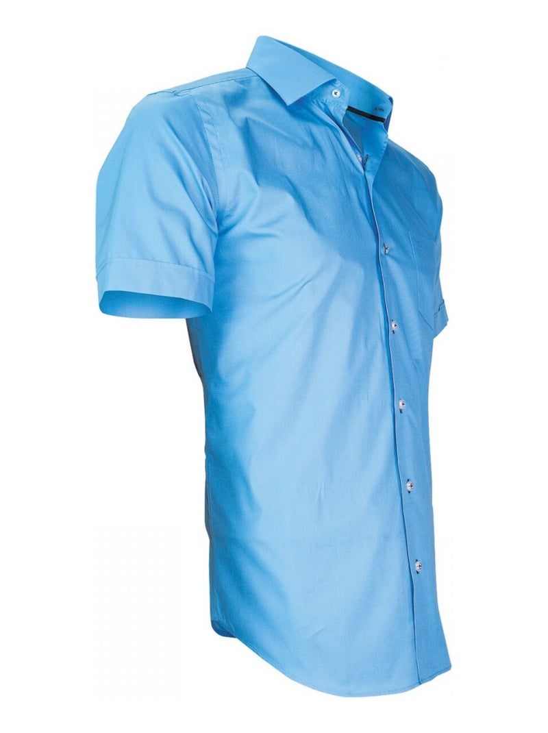 Chemisette en popeline MONTEBELLO Bleu - Kiabi