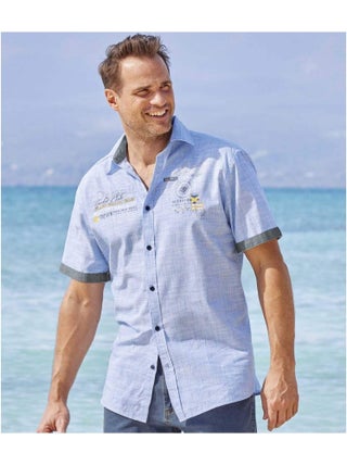 Chemisette Flammée Island Nautic   - ATLAS FOR MEN